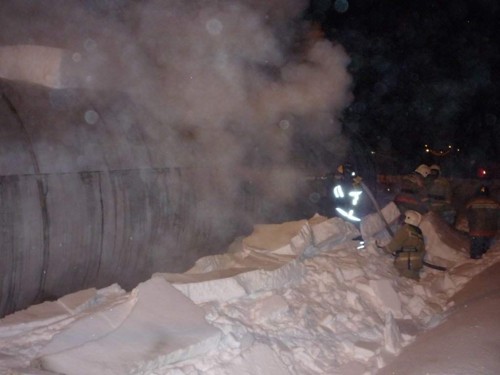 В Коми дотла сгорел строительный балок (фото)