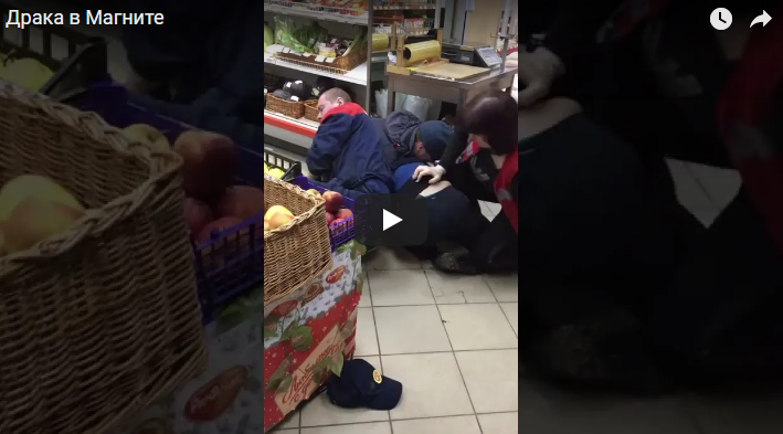 В Сыктывкаре 4 сотрудника магазина «Маагнит» подрались с покупателем (видео)