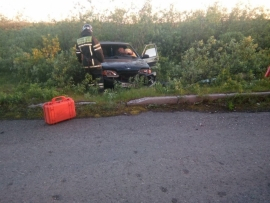 В Коми авто вылетело в кювет, пострадал пассажир