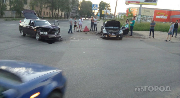 ДТП в Сыктывкаре: женщина на «Мазде» не уступила отечественному авто (фото, видео)