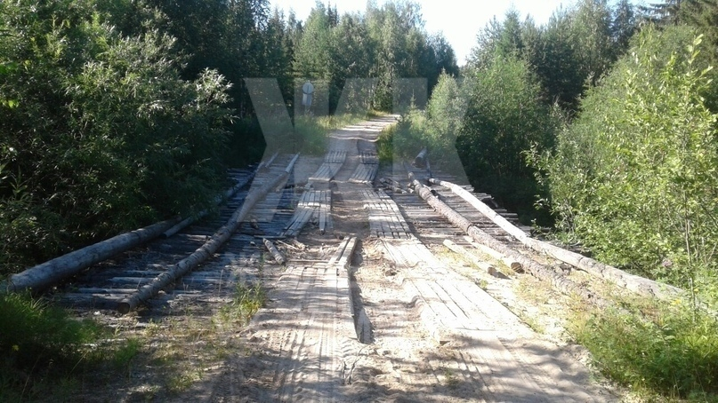 В одной из деревень Коми рушится мост: жители переходят реку, рискуя жизнью