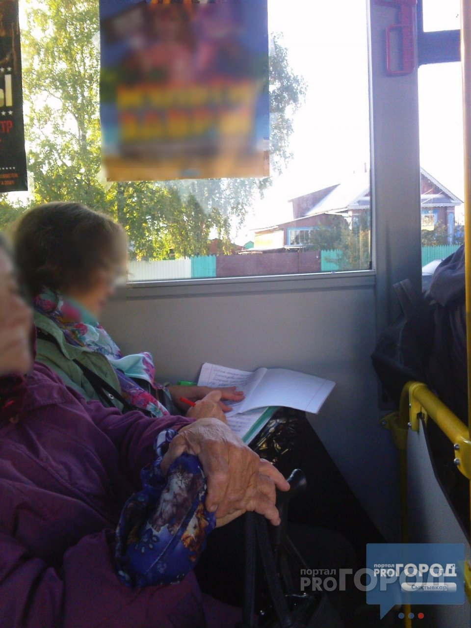 «Работа не ждет»: сыктывкарская учительница проверяла тетради прямо в автобусе (фото)