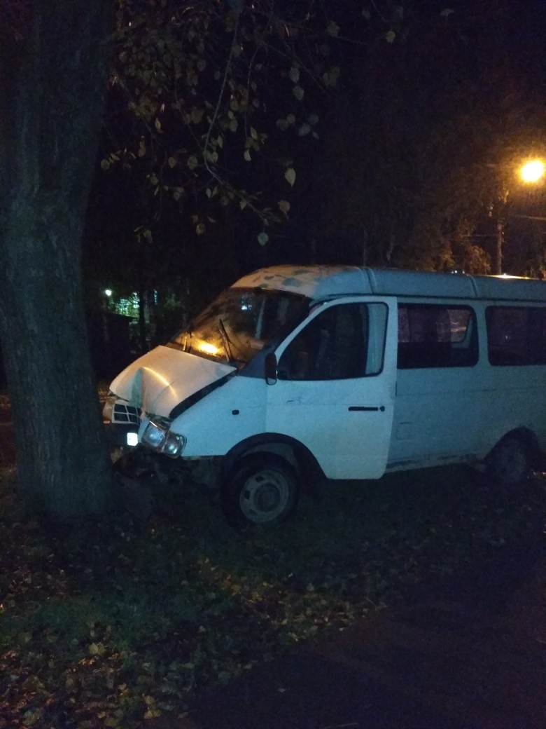 В Сыктывкаре пьяный водитель без прав врезался сначала в машину, а потом в дерево (фото)
