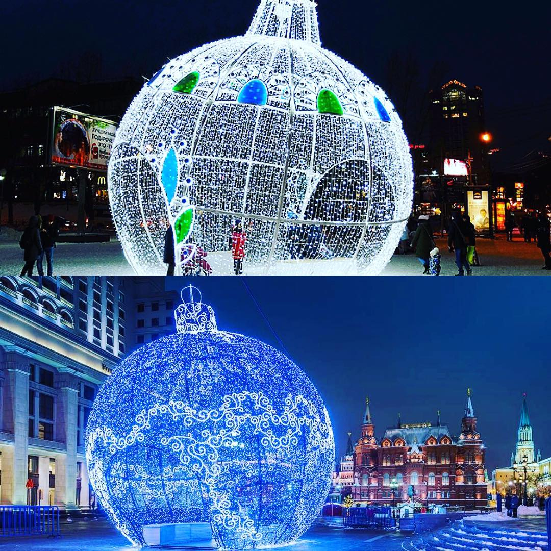 Фото дня: сравнение сыктывкарского и московского новогодних шаров