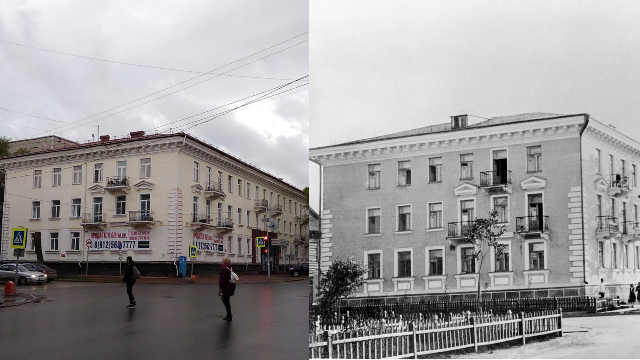 До и после: как изменился перекресток улицы Ленина и Орджоникидзе в Сыктывкаре за 80 лет