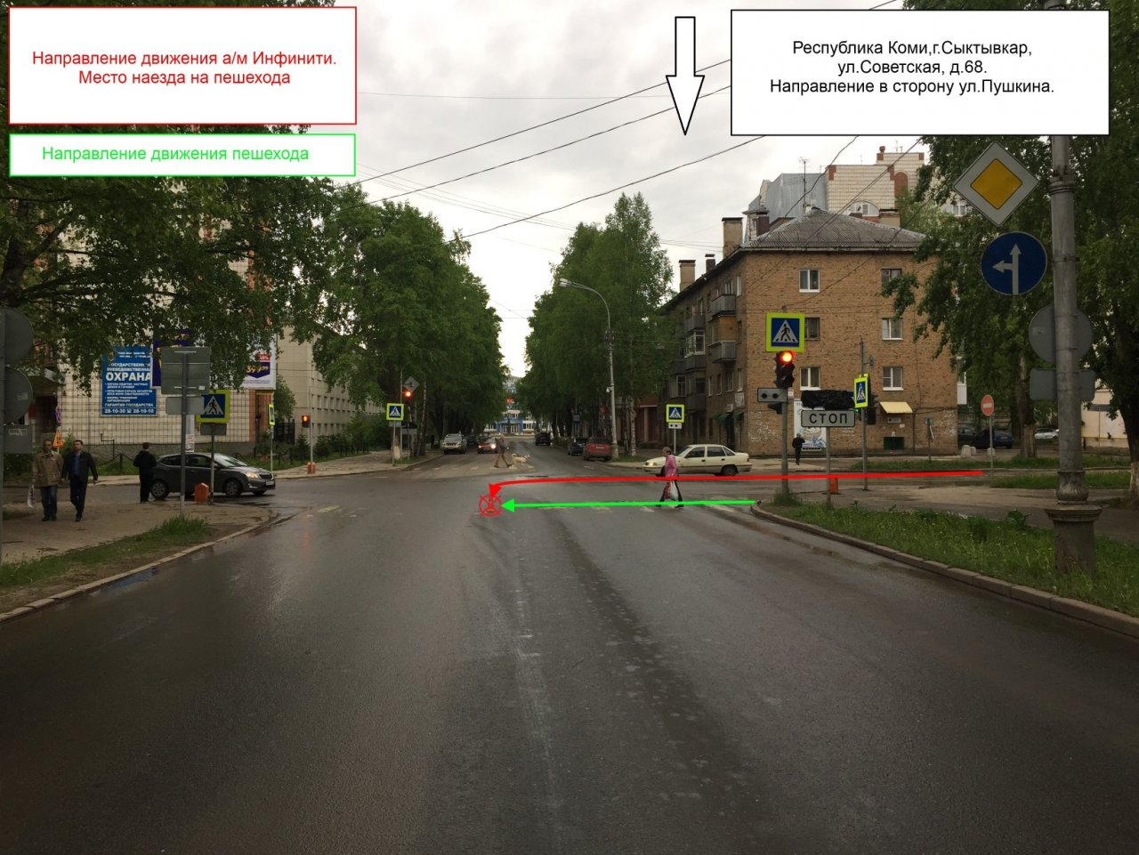 В Сыктывкаре на пешеходном переходе сбили женщину
