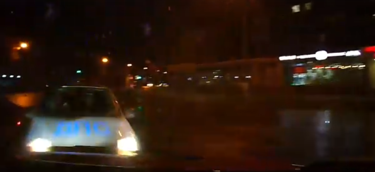Появилось видео, как автомобиль ДПС врезался в машину на «кольце» Сыктывкара