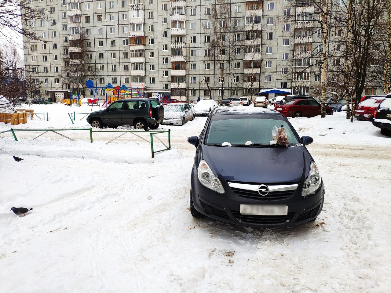 Фото дня в Сыктывкаре: автомобиль закидали мусором за хамскую парковку