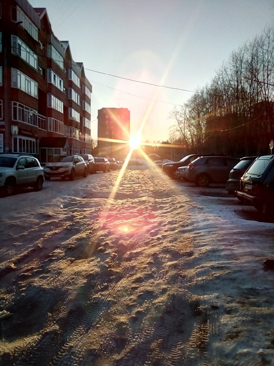 Фото дня в Сыктывкаре: ослепительный свет солнца и позолота на снегу