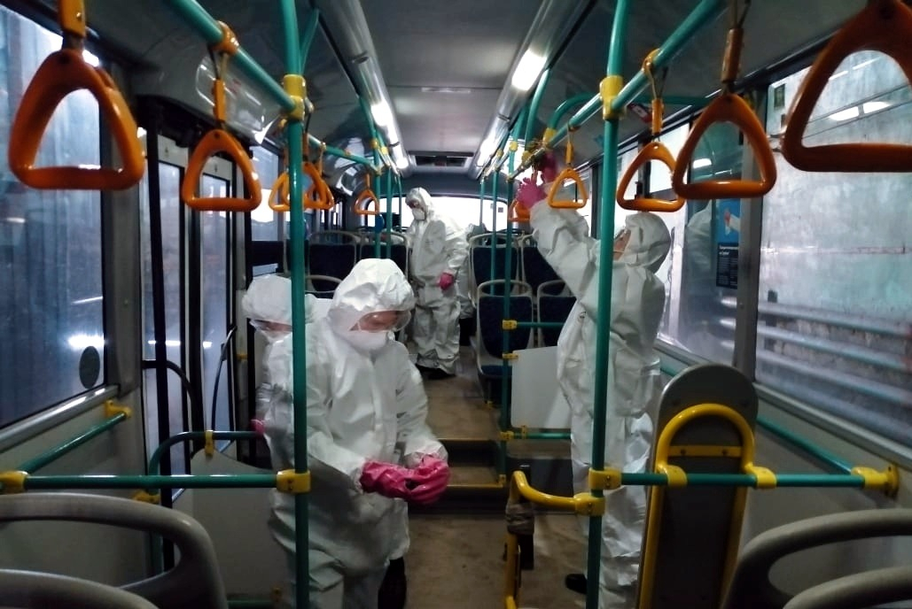 Сыктывкарские автобусы будут дезинфицировать дважды в день для защиты от коронавируса