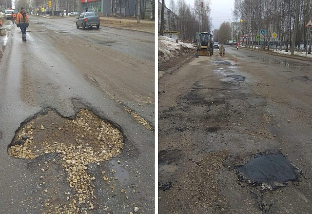 В Сыктывкаре начали ремонтировать дороги