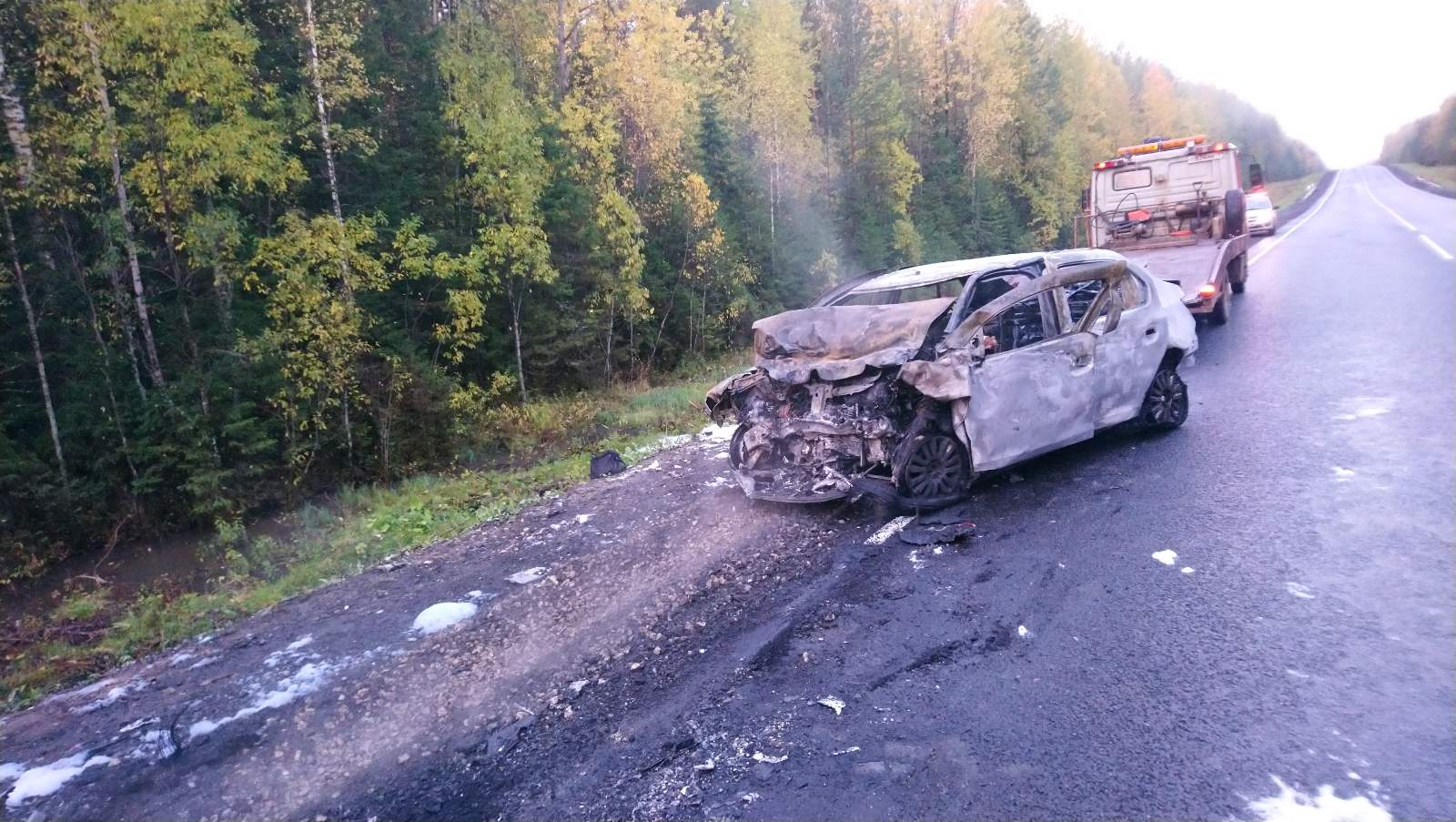 В Коми после столкновения двух иномарок погиб водитель