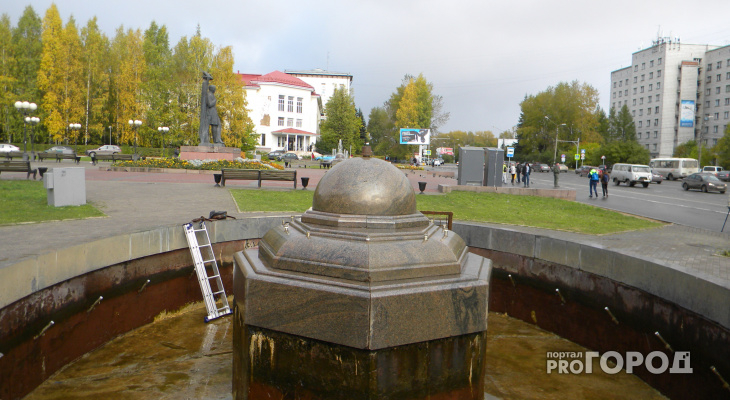 Сыктывкарские фонтаны на День ВДВ ушли на профилактику
