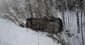 В Коми два пенсионера опрокинулись в кювет на иномарке