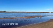 В Сыктывкаре уровень воды в реке Вычегда упал на 135 сантиметров 