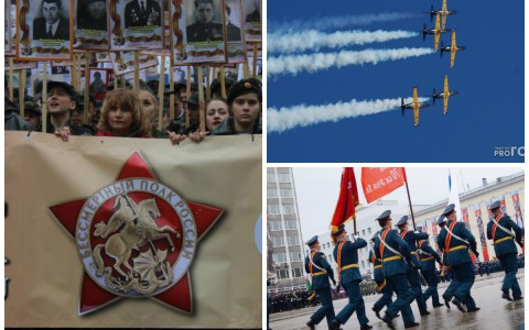 Сыктывкар за день 9 мая: 8-тысячный «Бессмертный полк» и штурмовики в небе над столицей Коми