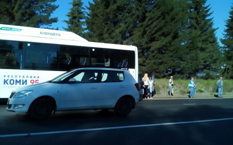 В Сыктывкаре сломался новый автобус на газомоторном топливе (фото)