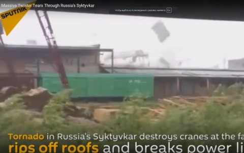 О сыктывкарском торнадо узнали французы и англичане (видео)
