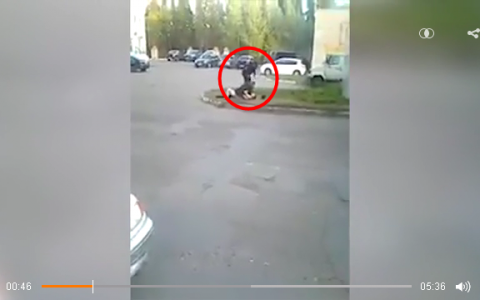 Голый мужчина с ножом напал на сотрудника полиции