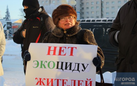 Сыктывкарцы провели митинг против ликвидации Минприроды Коми в двадцатипятиградусный мороз