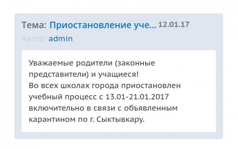 В Сыктывкаре все школы закрыли на карантин