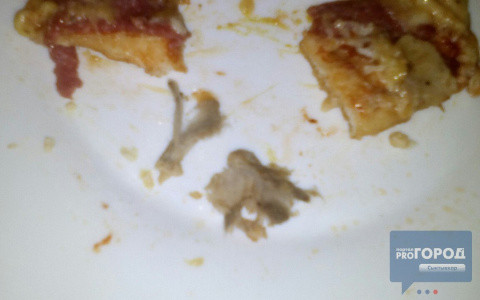 В Сыктывкарском кафе посетители нашли окурок в куске пиццы (фото)