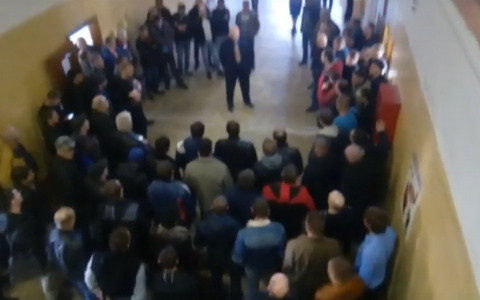 Появилось видео забастовки шахтеров из Коми