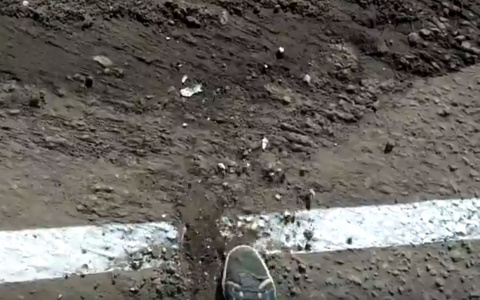 В Коми разметку на дорогах можно стереть ногой (видео)