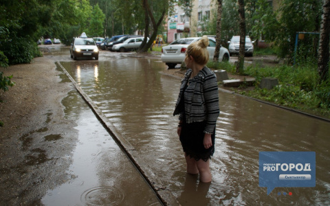 Работники ЖКХ прокомментировали лужу в Сыктывкаре, где купался журналист PG11.ru