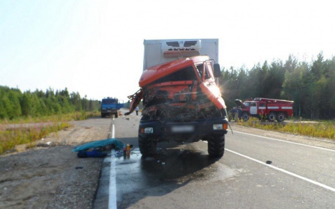 В Коми два «КамАЗа» разбились всмятку, есть жертвы (фото)