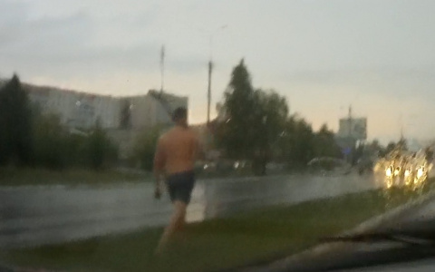 Житель Коми разгуливал по улице в трусах и с двухметровой палкой наперевес (фото)