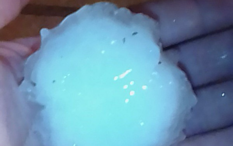 В Коми град размером с картофель повредил машины и разбил окна (фото)