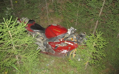 В Коми мотоциклист и его спутница вылетели в кювет (фото)