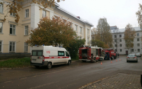 В Сыктывкаре пожарные оцепили здание Министерства образования (фото)