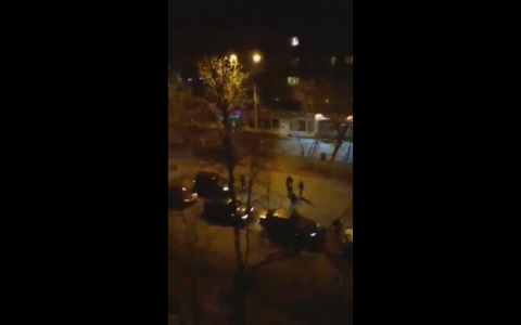 В Коми парни мешали движению машин танцами посреди дороги (видео)