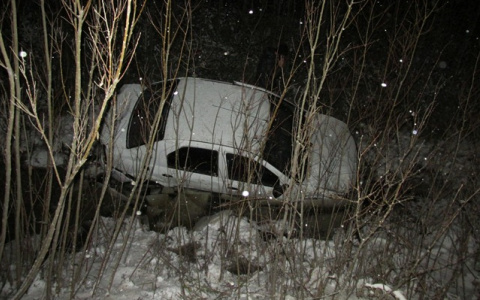 В Коми за пять часов в кювет вышвырнуло два автомобиля (фото)