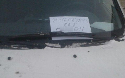 Сыктывкарец написал неожиданное и вызывающее признание прямо на своем авто (фото)