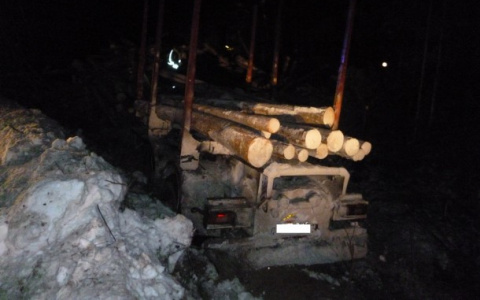 В Коми на скользкой дороге произошла жесткая авария с участием двух лесовозов