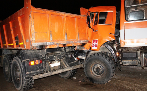 На трассе в Коми два «КамАЗа» столкнулись по необычному сценарию