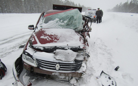 Опубликовали страшные фото смертельного ДТП в Коми с «Рено», где была 2-летняя девочка