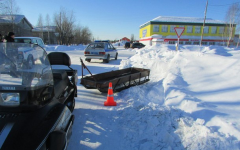 В Коми пьяный мужчина на снегоходе сбил женщину (фото)
