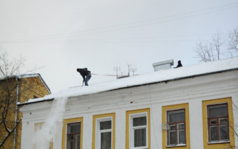 В центре Сыктывкара на 4-летнюю девочку и ее маму рухнула с крыши глыба льда