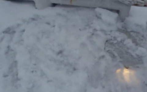 Жителей Коми напугал странный светящийся сугроб (видео)