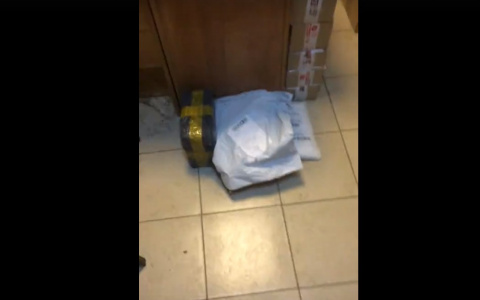 В Сыктывкаре в курьерской службе посылки валяются под ногами (видео)