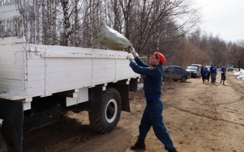 С городского пляжа Сыктывкара вывезли 100 мешков мусора (фото)