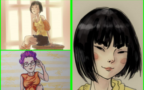 Ожившие куклы с няшной внешностью и худышки в мини: сыктывкарка рисует «мангу» (фото)