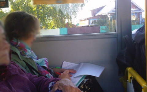 «Работа не ждет»: сыктывкарская учительница проверяла тетради прямо в автобусе (фото)