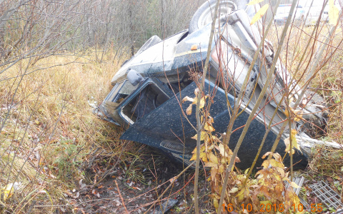 В Коми неизвестный водитель «Жигулей» и его пьяный пассажир улетели в кювет