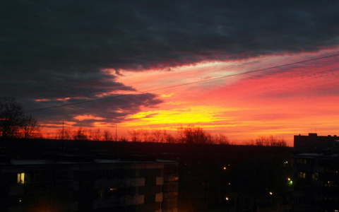 Фото дня: оранжевый рассвет в Сыктывкаре
