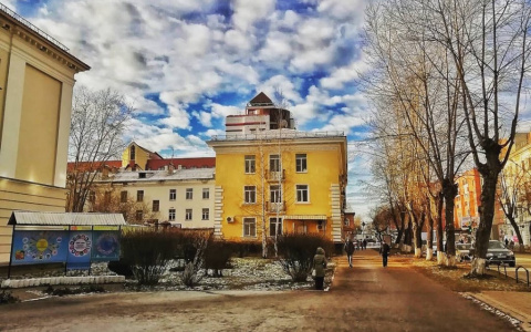 Фото дня: облачный ноябрьский Сыктывкар